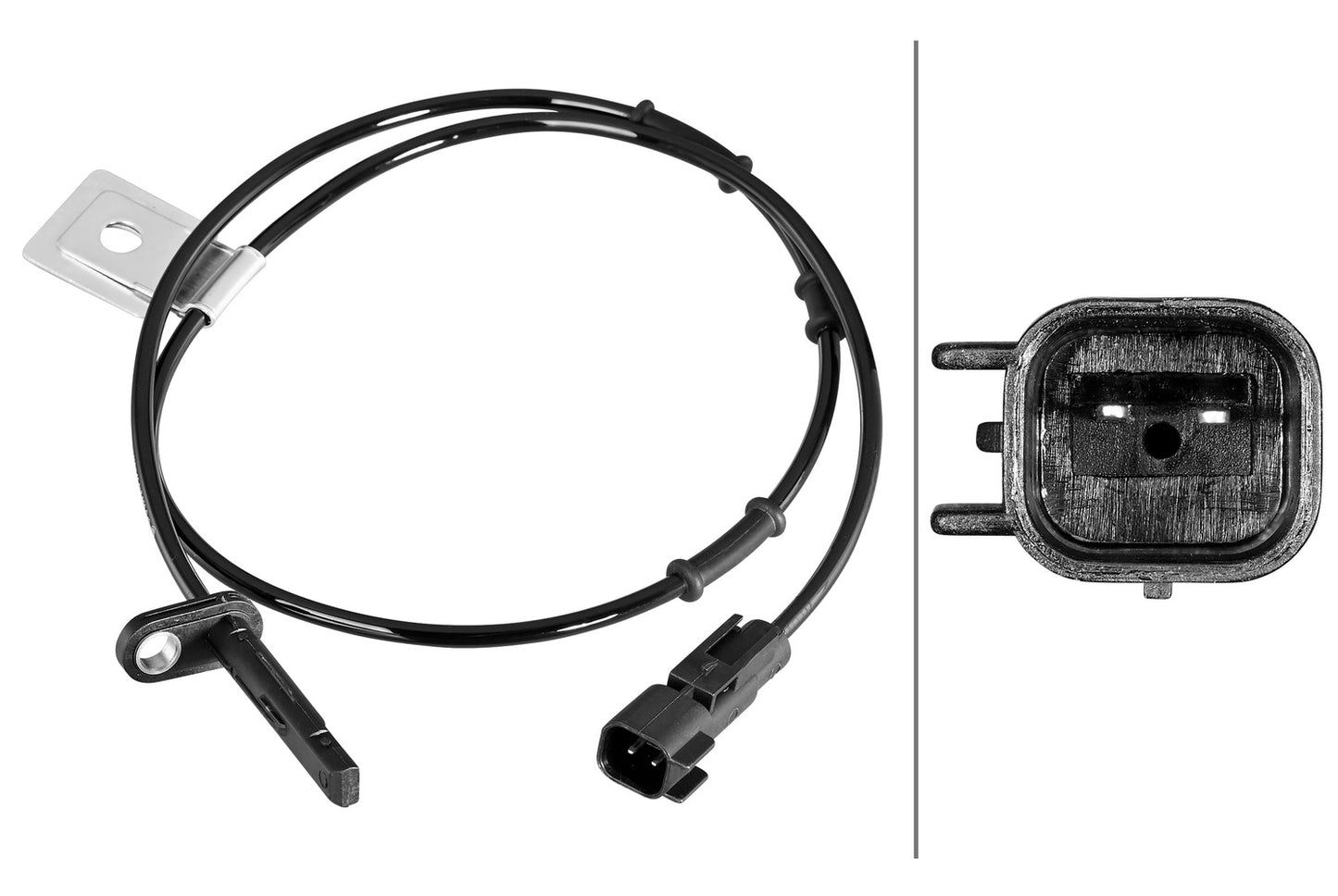 HELLA Sensor, wheel speed - 2-pin connector - Front Axle 6PU358218-591