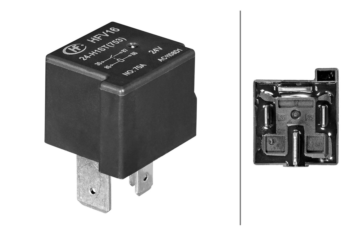 HELLA Relay, main current - 24V - 4-pin connector 4RA003437-221