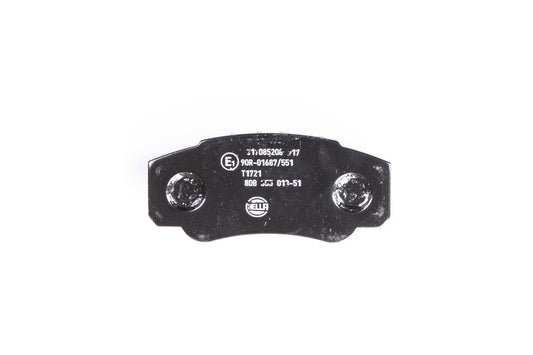 HELLA Brake pad set - T1721 - for e.g. NISSAN 8DB355013-511