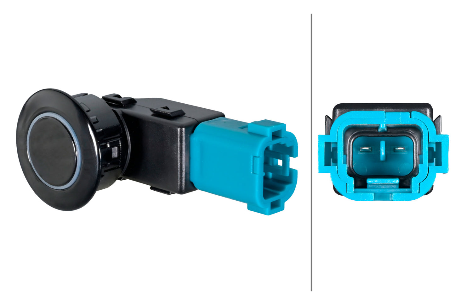 HELLA Sensor, park distance control - angled - 2-pin connector - Plugged 6PX358269-021