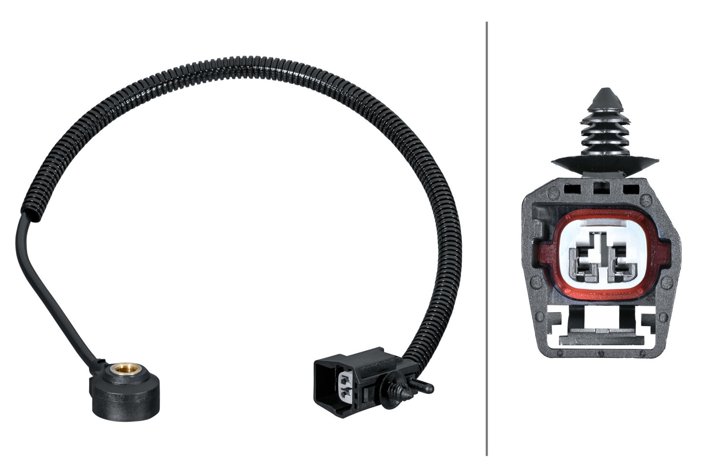 HELLA Knock Sensor - 2-pin connector 6PG013114-741
