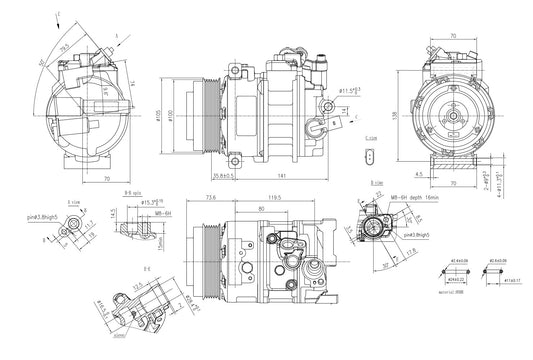 Hella Aircon Compressor 8FK366201-191