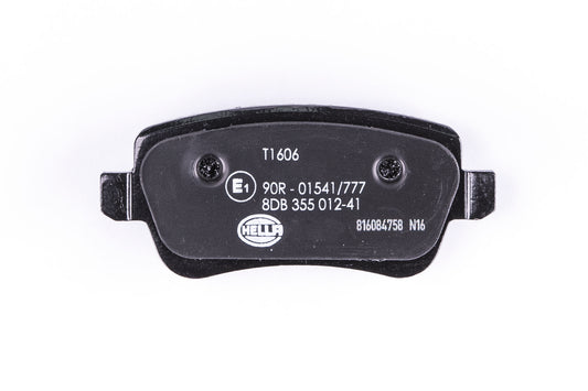 HELLA Brake pad set - T1606 - for e.g. FIAT 8DB355012-411