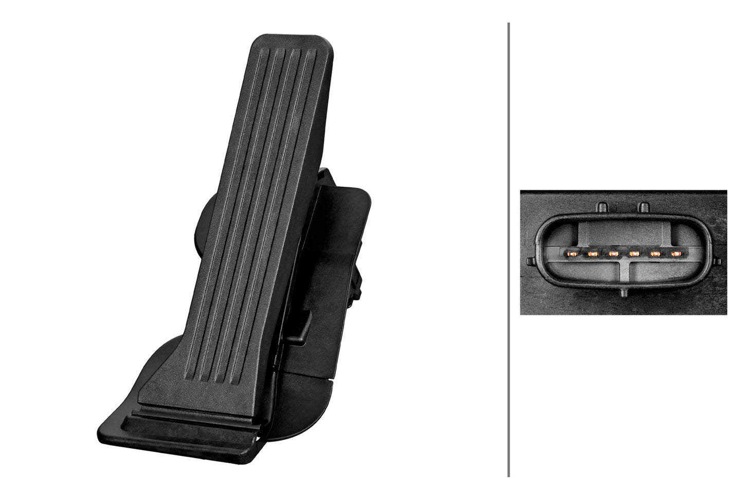 HELLA Sensor, accelerator pedal position - for left-hand drive vehicles - 6-pin connec 6PV312041-221