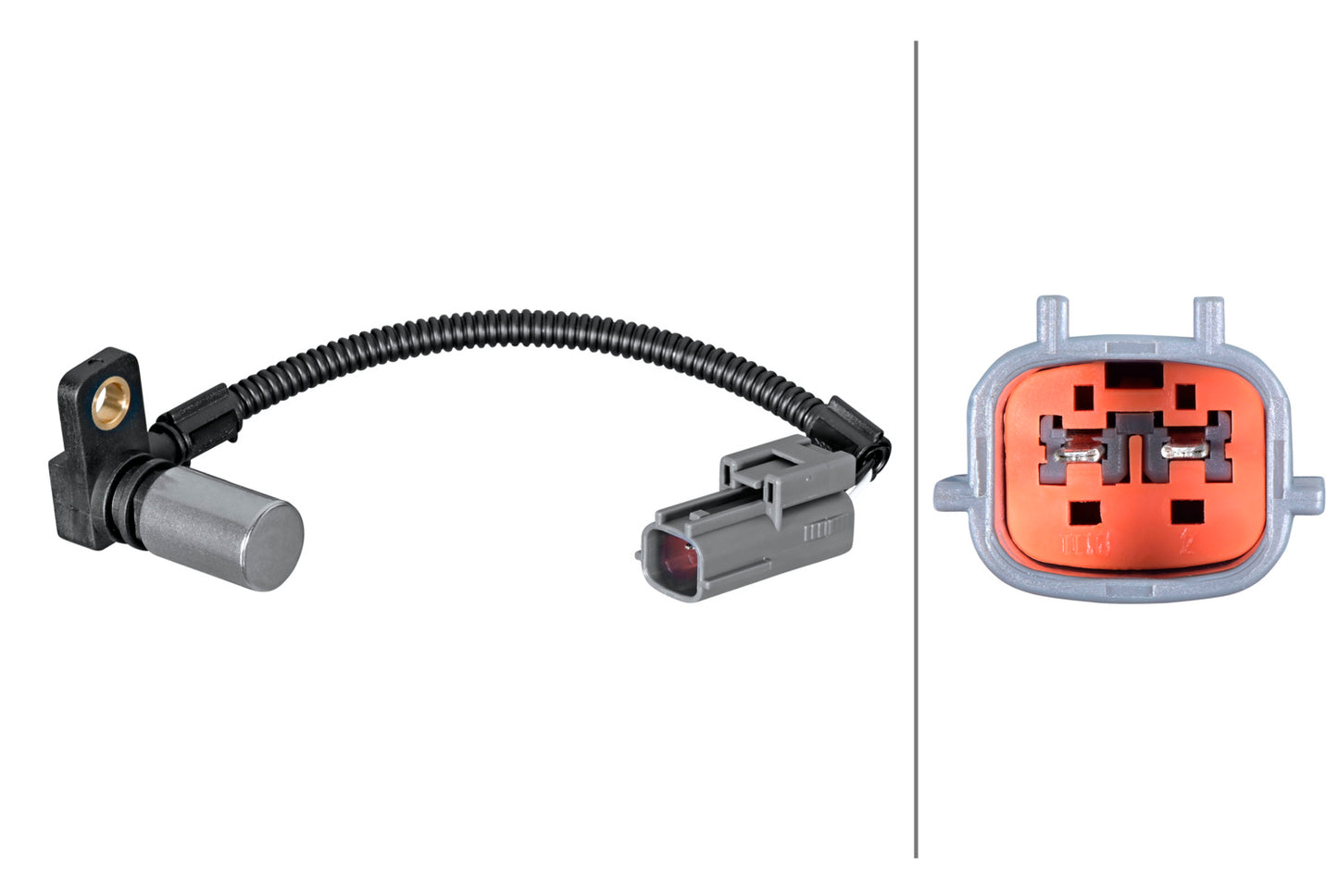 HELLA Sensor, crankshaft pulse - 12V - 2-pin connector 6PU358381-451