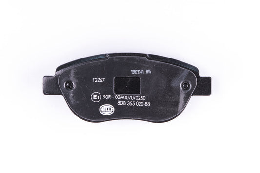 HELLA Brake pad set - T2267 - for e.g. FIAT 8DB355020-881