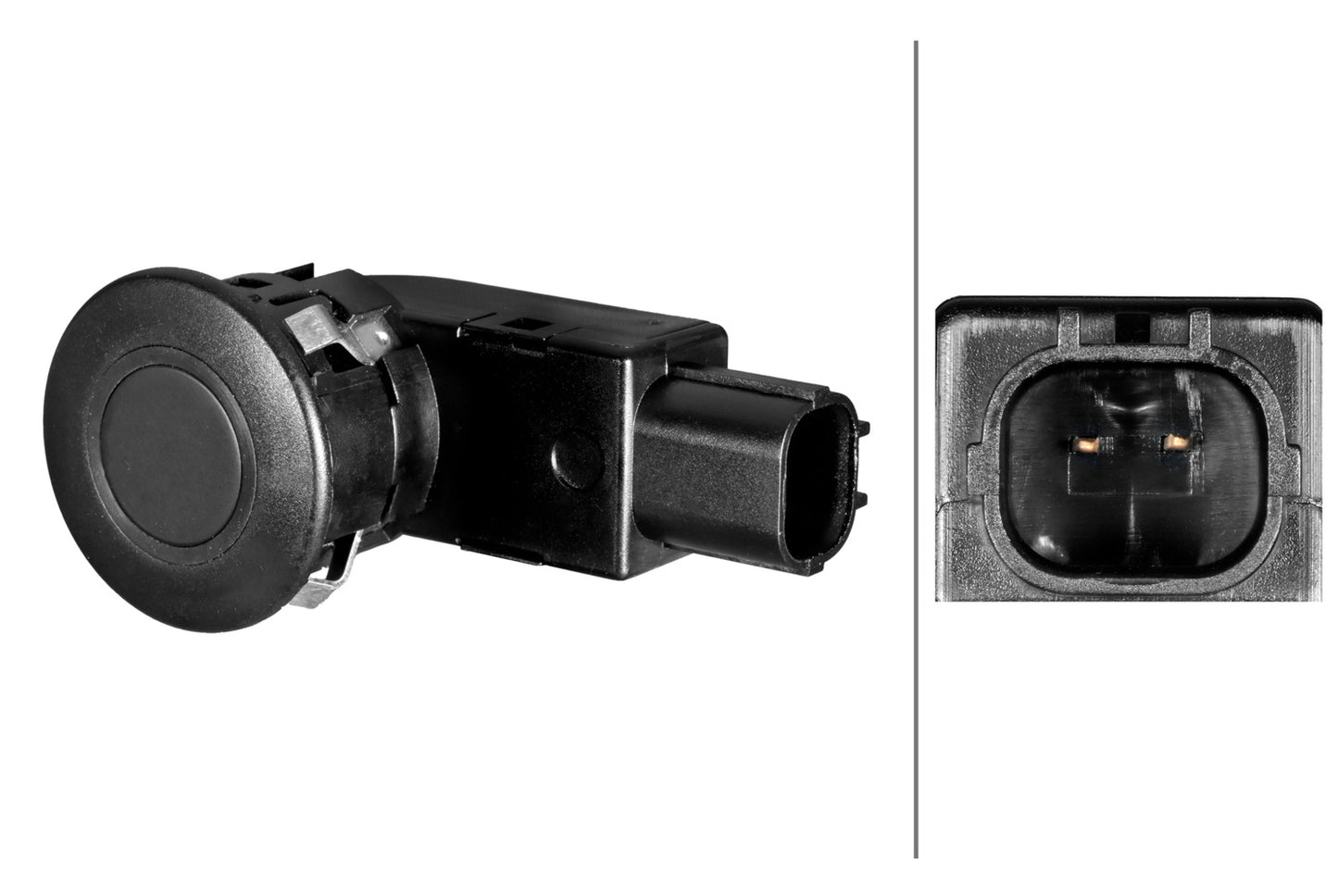 HELLA Sensor, park distance control - angled - 2-pin connector - Plugged 6PX358269-231