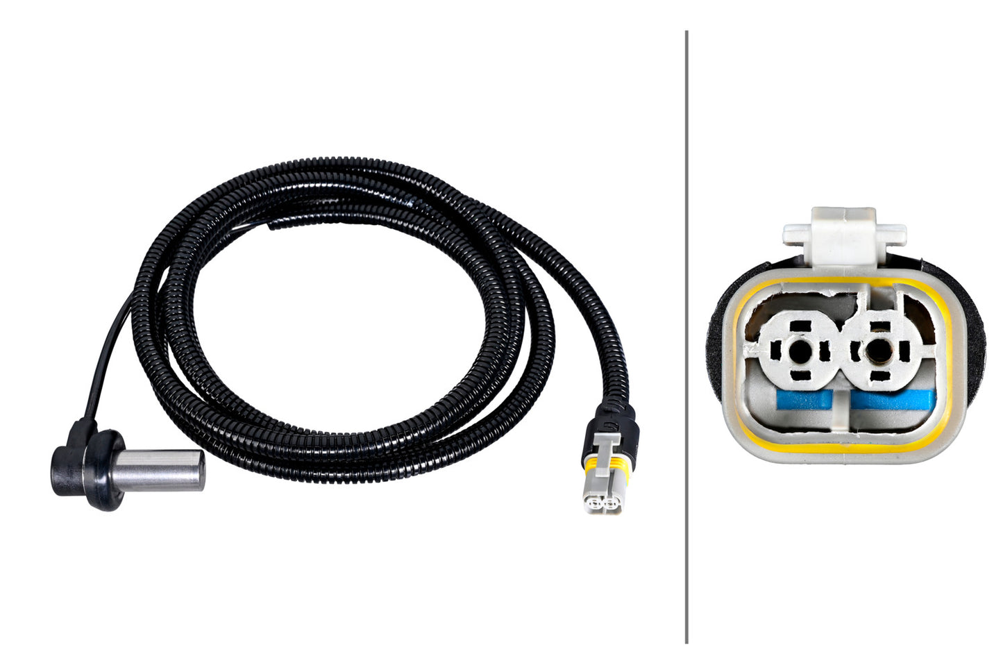 HELLA Sensor, wheel speed - 2-pin connector - Front Axle Left 6PU230052-081