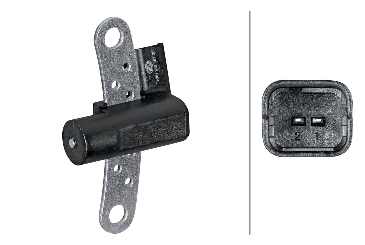 HELLA Sensor, crankshaft pulse - 12V - 2-pin connector 6PU358381-301