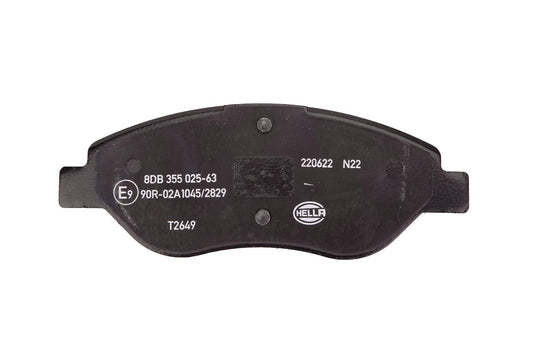 HELLA Brake pad set - T2649 - for e.g. FIAT 8DB355025-631
