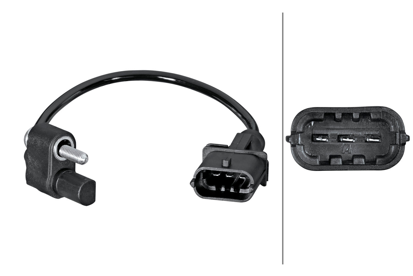 HELLA Sensor, crankshaft pulse - 12V - 3-pin connector 6PU358381-511