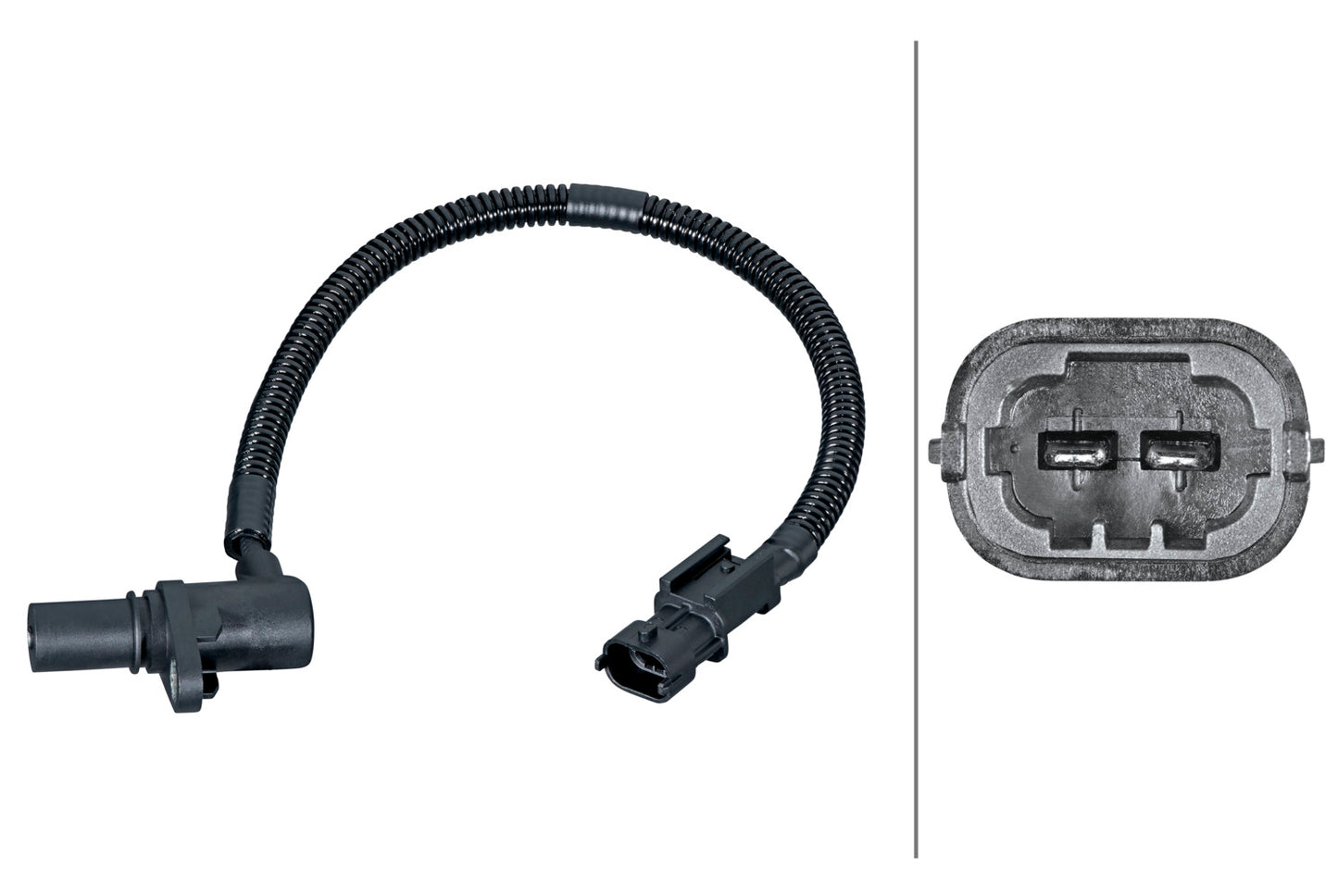 HELLA Sensor, crankshaft pulse - 12V - 2-pin connector 6PU358381-671