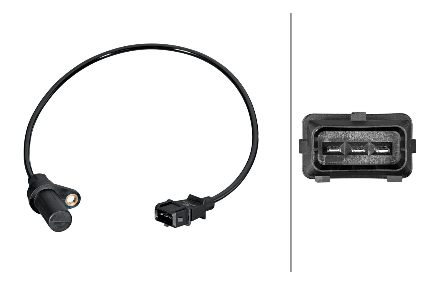HELLA Sensor, crankshaft pulse - 12V - 2-pin connector 6PU358381-351