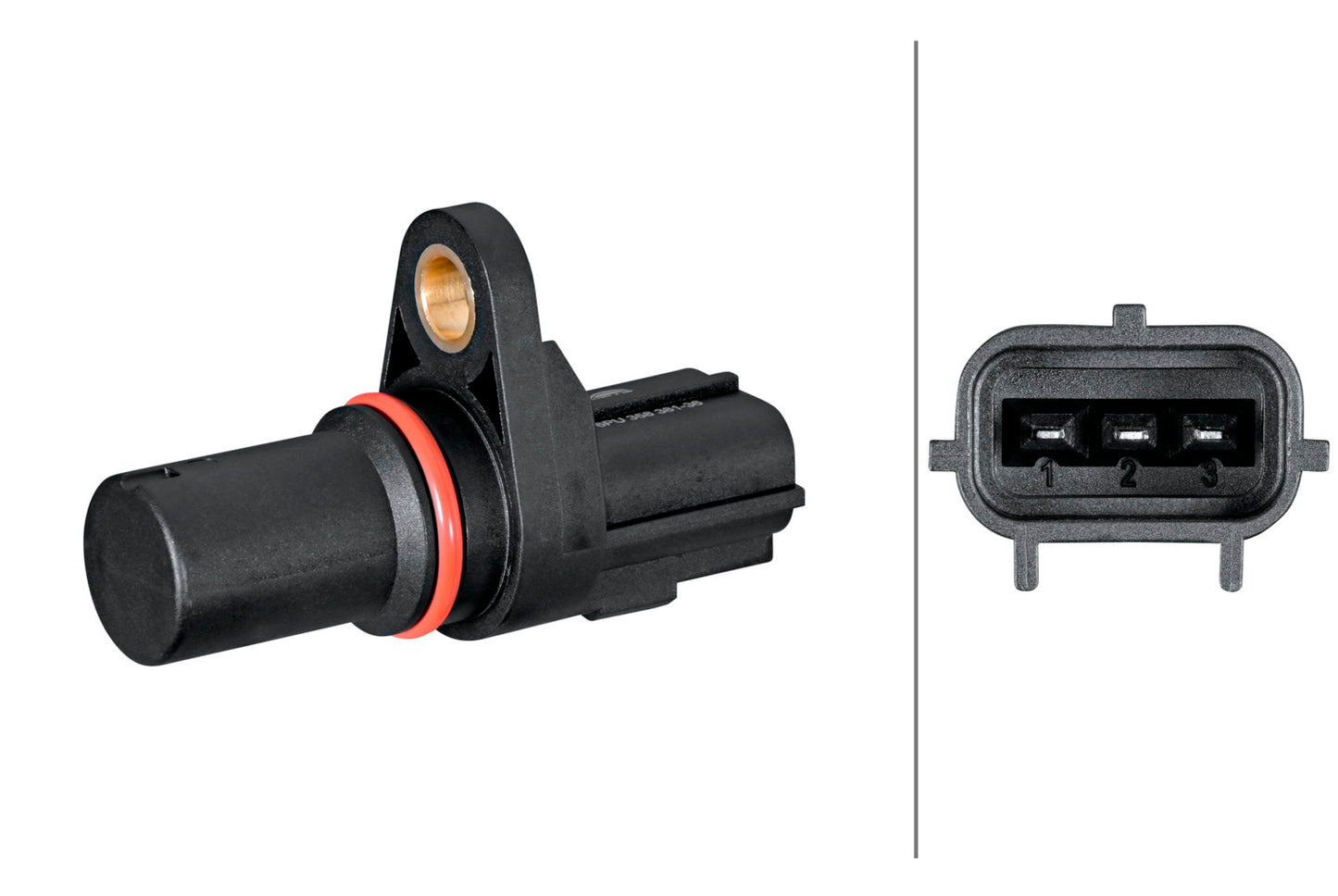HELLA Sensor, crankshaft pulse - 12V - 3-pin connector 6PU358381-361