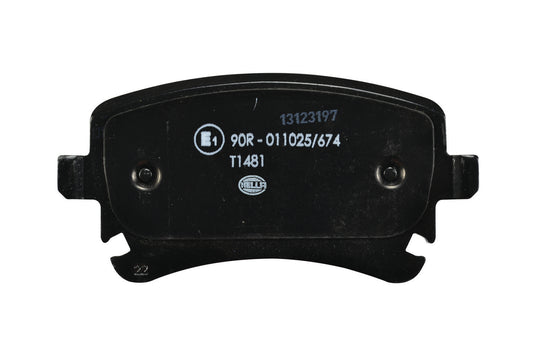 HELLA Brake pad set - T1481 - for e.g. VOLKSWAGEN 8DB355011-641