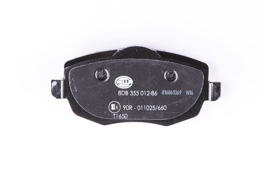 HELLA Brake pad set - T1649 - for e.g. LANCIA 8DB355012-851