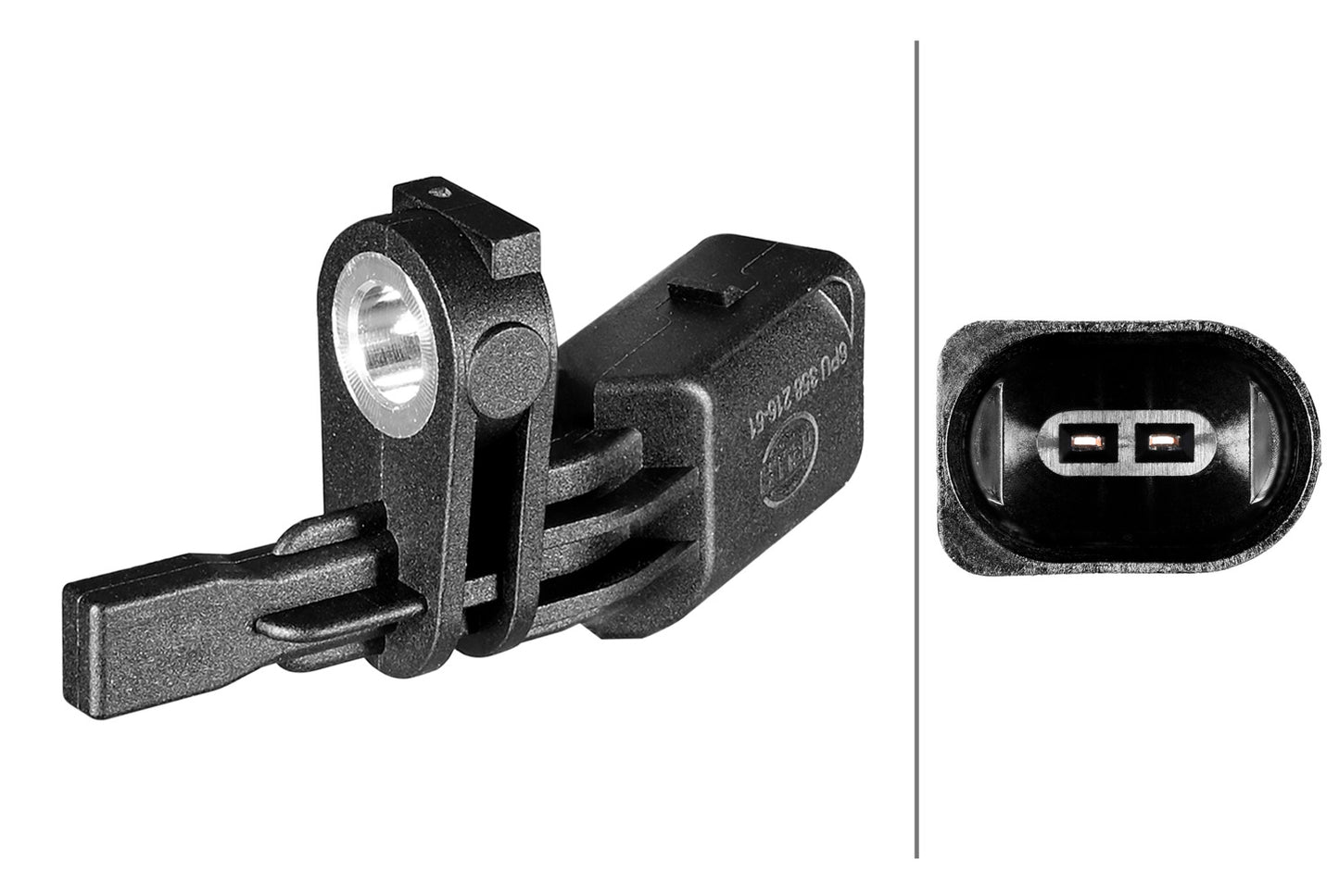 HELLA Sensor, wheel speed - 2-pin connector - Front Axle 6PU358216-511