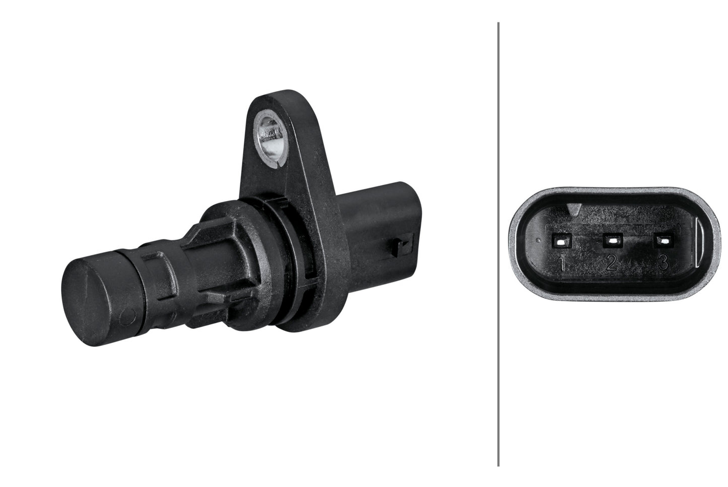 HELLA Sensor, crankshaft pulse - 12V - 3-pin connector 6PU358381-411