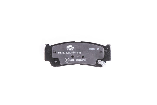 HELLA Brake pad set - T1672 - for e.g. HAWTAI MOTOR / HYUNDAI 8DB355013-081