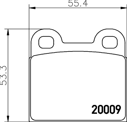 HELLA Brake pad set - T0455 - for e.g. ALFA ROMEO / AUTO UNION / DAF / NSU 8DB355006-991