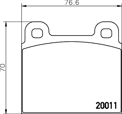 HELLA Brake pad set - T0475 - for e.g. ALFA ROMEO / BMW / FERRARI / MERCEDES 8DB355007-011