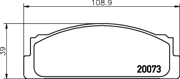 HELLA Brake pad set - T0616 - for e.g. AUTOBIANCHI / FIAT / FSO / INNOCENTI 8DB355007-111