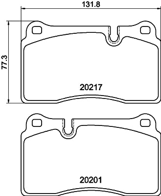 HELLA Brake pad set - T2071 - for e.g. ASTON MARTIN 8DB355015-891