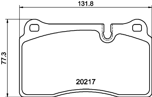 HELLA Brake pad set - T1686 - for e.g. LAND ROVER 8DB355013-201