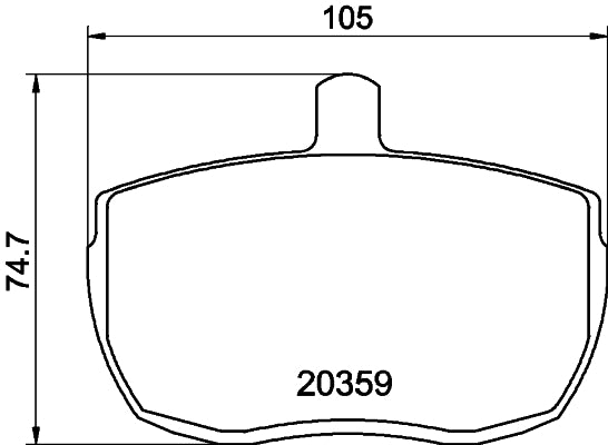 HELLA Brake pad set - T0381 - for e.g. ALFA ROMEO / DAF / FORD / IVECO 8DB355006-361
