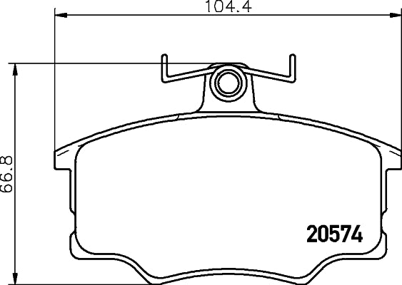 HELLA Brake pad set - T0291 - for e.g. AUDI / VOLVO 8DB355006-021