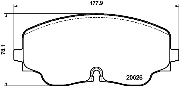 HELLA Brake pad set - T2916 - for e.g. AUDI / VW 8DB355041-051