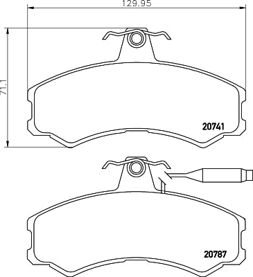 HELLA Brake pad set - T0290 - for e.g. ALFA ROMEO / AUVERLAND / CITROEN / FIAT 8DB355006-011