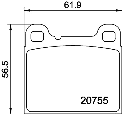 HELLA Brake pad set - T1184 - for e.g. VOLVO 8DB355008-801