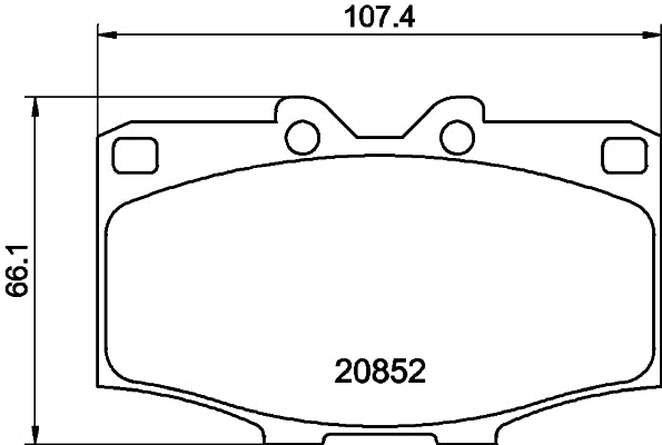 HELLA Brake pad set - T0882 - for e.g. TOYOTA 8DB355007-301