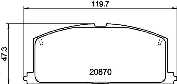 HELLA Brake pad set - T0318 - for e.g. TOYOTA 8DB355006-091