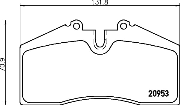 HELLA Brake pad set - T1074 - for e.g. PORSCHE 8DB355007-701