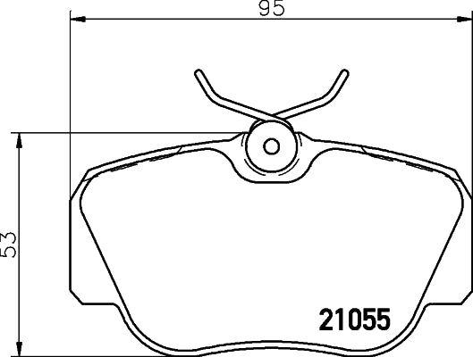 HELLA Brake pad set - T0352 - for e.g. MERCEDES-BENZ 8DB355006-181