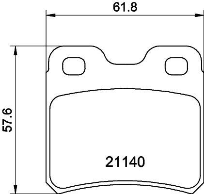 HELLA Brake pad set - T1034 - for e.g. CHEVROLET / HOLDEN / OPEL / SAAB 8DB355007-451