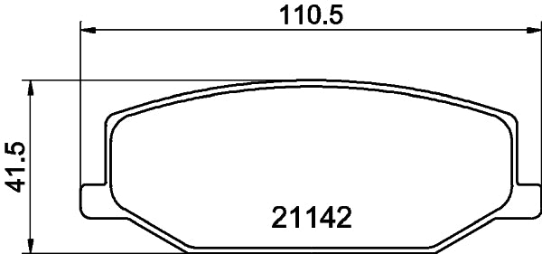 HELLA Brake pad set - T0350 - for e.g. CHEVROLET / HOLDEN / MAZDA / SUZUKI 8DB355006-161