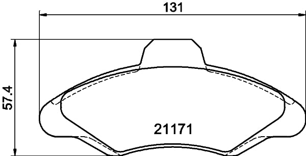 HELLA Brake pad set - T9012 - for e.g. FORD / VOLKSWAGEN 8DB355019-041