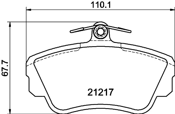 HELLA Brake pad set - T5053 - for e.g. VOLVO 8DB355017-921