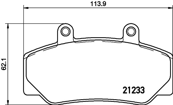 HELLA Brake pad set - T9011 - for e.g. UMM / VOLVO 8DB355019-031