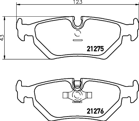 HELLA Brake pad set - T1089 - for e.g. ASTON MARTIN / CITROEN / FIAT / LANCIA 8DB355007-801