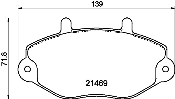 HELLA Brake pad set - T0390 - for e.g. FORD 8DB355006-401