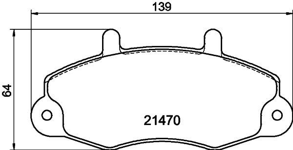 HELLA Brake pad set - T9099 - for e.g. FORD 8DB355019-371