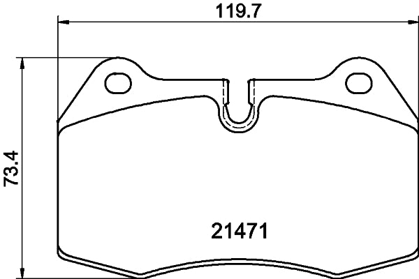 HELLA Brake pad set - T5091 - for e.g. BMW / MASERATI 8DB355018-211