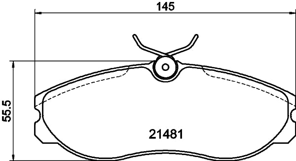 HELLA Brake pad set - T3037 - for e.g. FORD / LDV / NISSAN 8DB355016-651