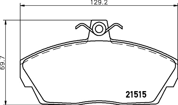 HELLA Brake pad set - T5120 - for e.g. LAND ROVER 8DB355018-431