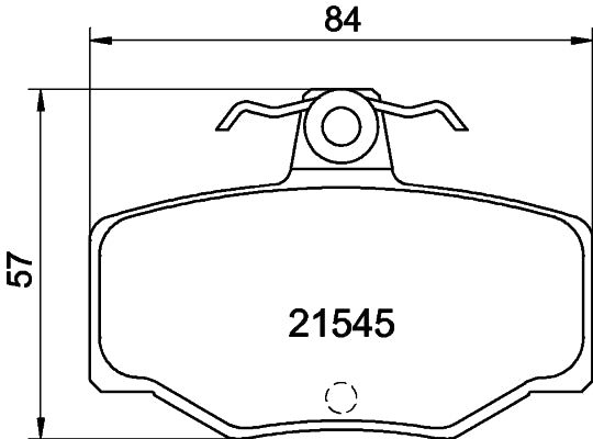 HELLA Brake pad set - T5064 - for e.g. NISSAN 8DB355018-021