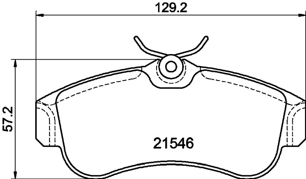 HELLA Brake pad set - T5063 - for e.g. NISSAN 8DB355018-011